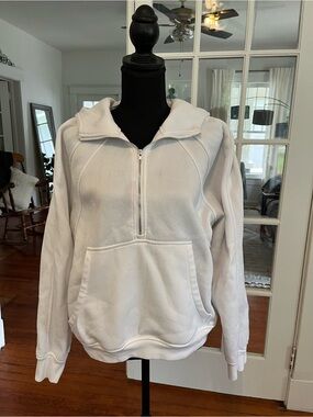 SHEIN White Plush-Lined Pullover Hoodie